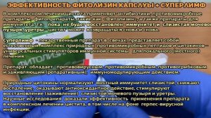 Фитолизин капсулы + Суперлимф 25 ЕД в лечении цистита