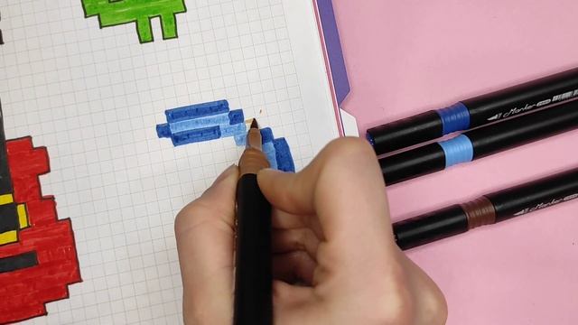 Алмазна кирка Minecraft Pixel Art. Малювання по клітинках #pixelart