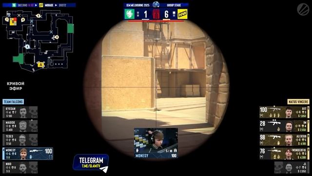 NaVi vs Falcons - IEM Melbourne 2025 - ЛУЧШИЕ МОМЕНТЫ CS2 | КРИВОЙ ЭФИР смотреть онлайн