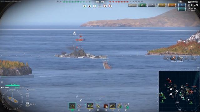 Эсминец Elbing первый бой. смотреть онлайн