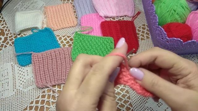 Жемчужная резинка. Рисовая вязка.МК. Вязание спицами. Уроки вязания. Вяжем с 0. смотреть онлайн