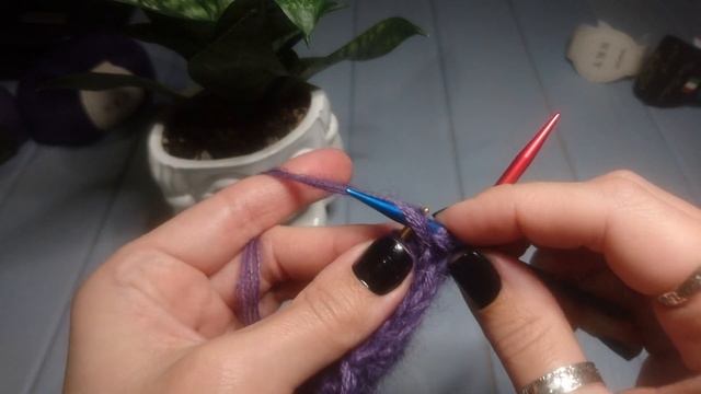 МК шапка с двойным отворотом английской резинкой. смотреть онлайн