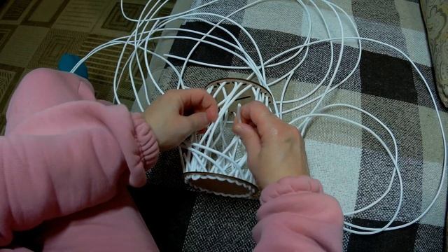 Копилка из ротанга на донышке. Rattan Piggy Bank.