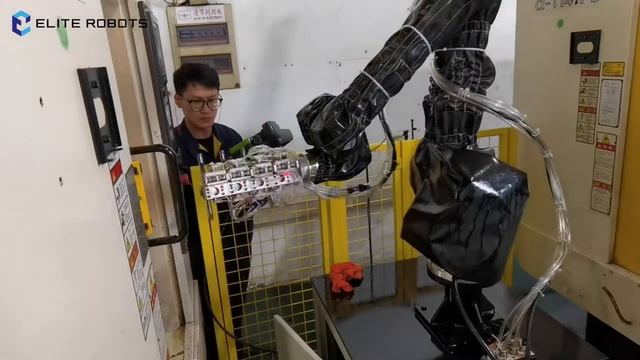EC612's components pick & place with machine tending смотреть онлайн