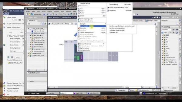 Modbus TCP - Отладка Modbus Client на базе PLCSim Adv