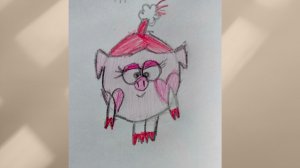 Рисуем Нюшу поэтапно / Как нарисовать Нюшу карандашом / как нарисовать Нюшу из Смешариков