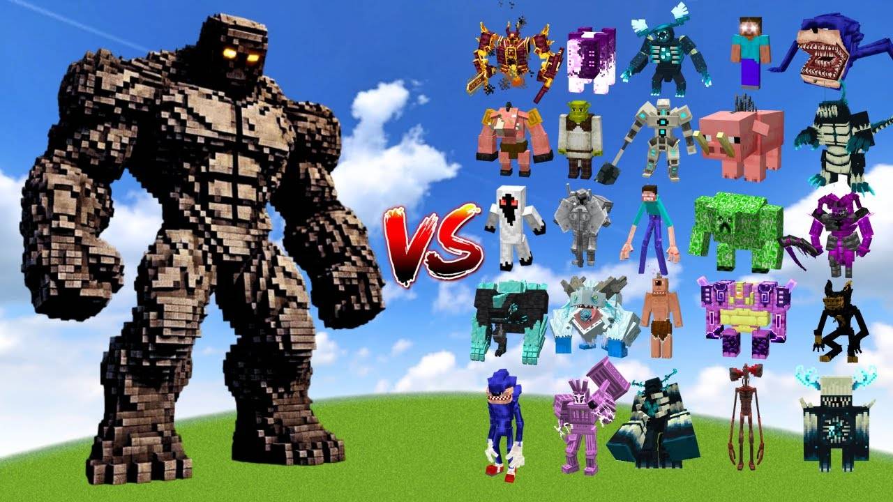 БЭДРОК ГОЛЕМ ПРОТИВ БОССОВ МАЙНКРАФТ смотреть онлайн