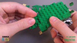 Собираем трицератопса  из конструктора QBRIX KIDS - детские конструкторы с видеоинструкцией