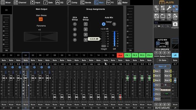Настройка Behringer X Air XR настройки AUTOMIX. Конференции ч7