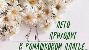 ЛЕТО ПРИХОДИТ В РОМАШКОВОМ ПЛАТЬЕ.