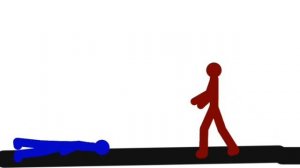 Драки стикменов красный, синий, зелёный, чёрный, (#анимация)