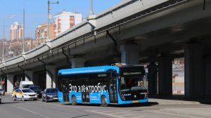 Поездка на электробусе КАМАЗ-6282 по маршруту м31 (м. Краснопресненская - Сити) - 02.02.2024