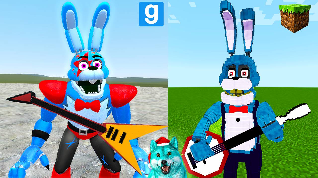 Майнкрафт против бонни фнаф 9 в гаррис мод! garry's mod смотреть онлайн