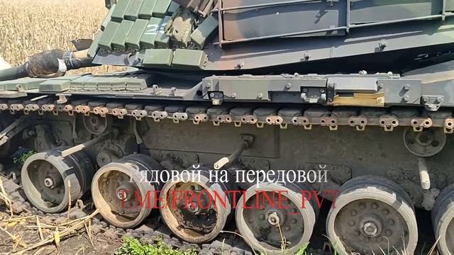 На видео танк M1A1 Abrams, был брошен ВСУ в ходе отступления на одном из участков фронта.