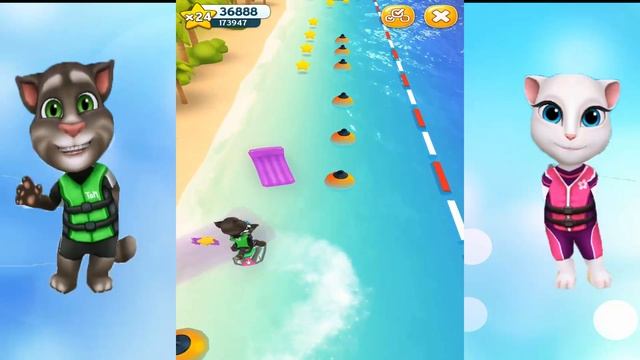 Аквабайк Говорящего Тома 9 Говорящий Том и друзья Мультик про котиков Мульт ИГРА # УШАСТИК KIDS смотреть онлайн