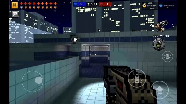 Играем в Pixel gun 3D в режиме Дуэль на новой карте Ночной Бассейн смотреть онлайн