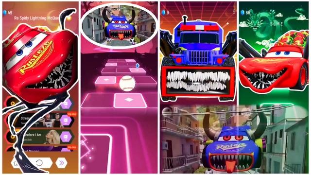 Осветительный паук Маккуин против Желтого пожирателя Маккуина против пожирателя полицейских грузовик смотреть онлайн