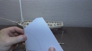 Сборка  модели деревянного парусника 2часть