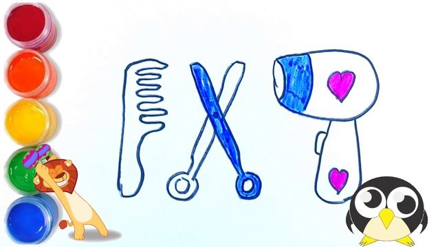 Bolalar Uchun Qaychi Rasm Chizish/Drawing Scissors For Children/Рисование ножницы ?