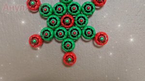 Ёлочная игрушка из крышек от пюре Фруто Няня и Агуша / 2