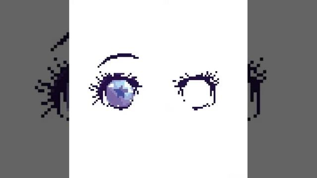 Рисую милые глаза пикселями | как нарисовать глаза пикселями смотреть онлайн