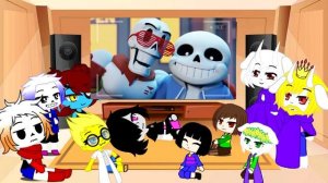 Реакция Undertale на Sans and Papyrus Song (Remastered) - An Undertale Rap by JT Music «To The Bone