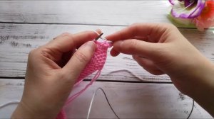 🌸Красивые пинетки спицами с узором Кукуруза 🌸Мастер класс👍