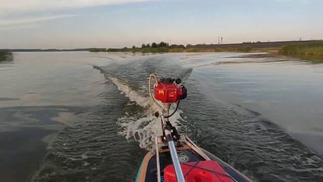 Сапборд для круизов с 4х тактным мотором. #supboard