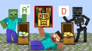 Игра с кальмарами Red Light Green Light Challenge— Мультик с Персонажами Майнкрафт