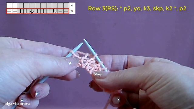 Рельефно-ажурный узор Волны 457 Узоры спицами смотреть онлайн