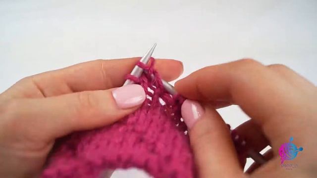 Узор изнаночные по диагонали