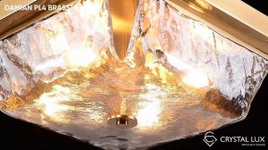 DAMIAN PL4 BRASS | ПОТОЛОЧНЫЙ СВЕТИЛЬНИК | CRYSTAL LUX