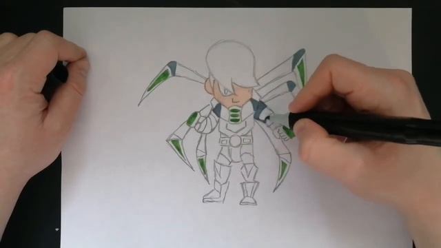 Как нарисовать Edgar из Brawl Stars