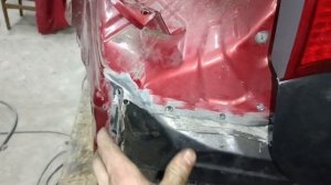 KIA Rio. Сварка арки, и меряем задние крыло