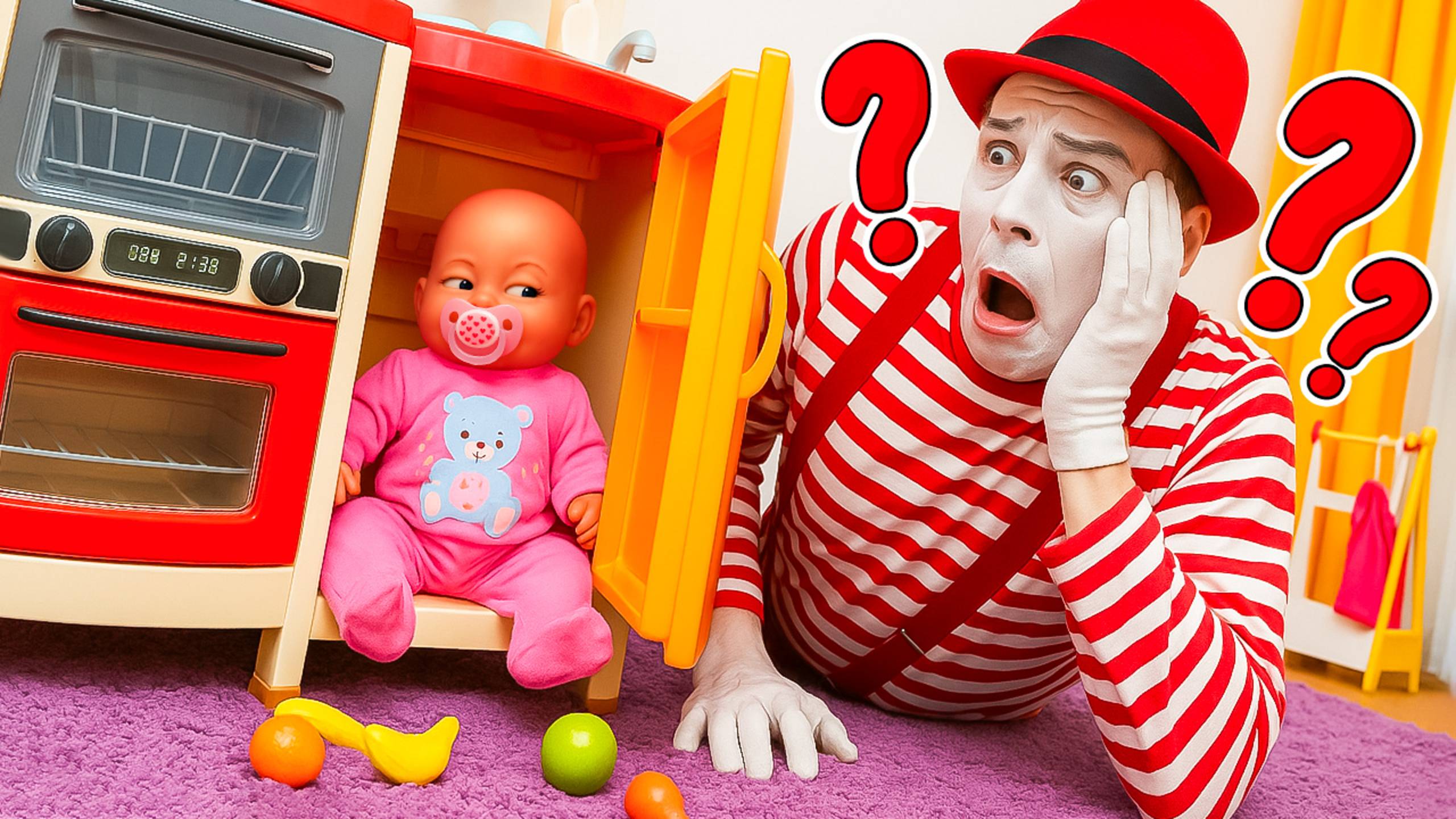 Мим Сэм потерял куклу Эмили! Супер-браслет поможет найти Беби Бон - Видео про пупсов