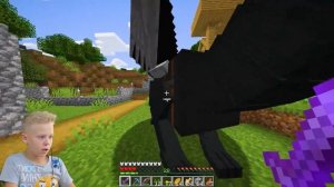 Дракон Спас Деревню от Рейда Разбойников? #10 Выживание с Папой в Майнкрафте