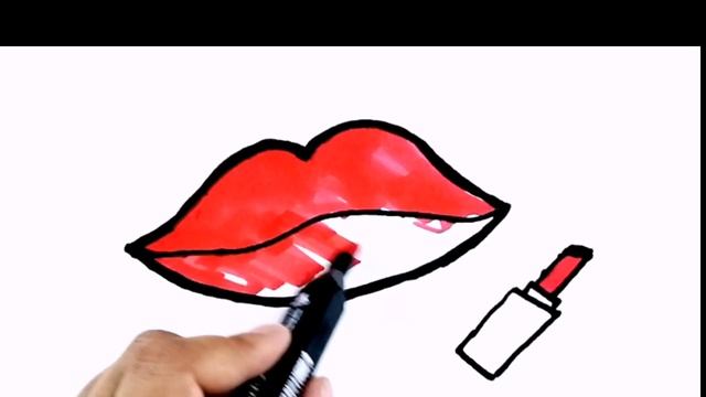 Bolalar uchun lab rasm chizish /Рисование губ для детей /Drawing lips for children смотреть онлайн