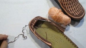 тапочки сабо вязаные крючком на подошве