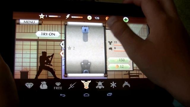 Ваня играет game SHADOW FIGHT на планшете смотреть онлайн