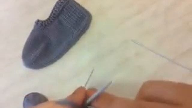 Видео вязание спицами тапочки шаг 3 смотреть онлайн