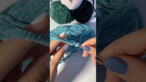 Научитесь вязать столбики без накида за 2 минуты!!!Урок 2// Работаем с плюшевой пряжей