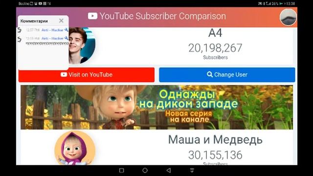 стрим А4 против Маши и медведя смотреть онлайн