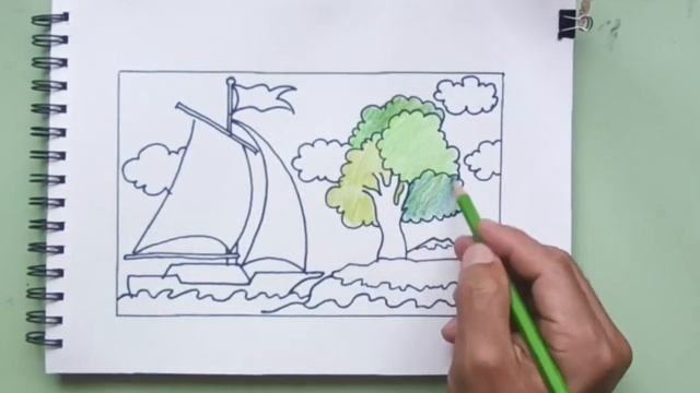 ,,DENGIZ KEMALARI‘‘ MAVZUSIDA KOMPOZITSIYA ISHLASH /DRAWING OF A SEA SHIP/РИСУНОК МОР