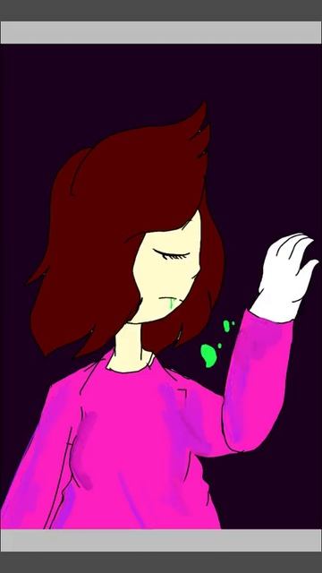 Рисунок девочки из игры Малярия. смотреть онлайн