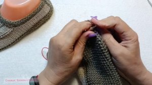 💥 Бесшовные мокасины Unisex на двух спицах‼️ МК. Часть ?