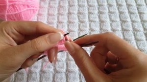 Двойная резинка спицами по кругу