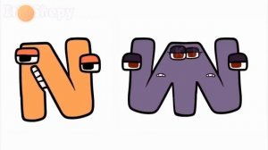 английский алфавит лоре но W