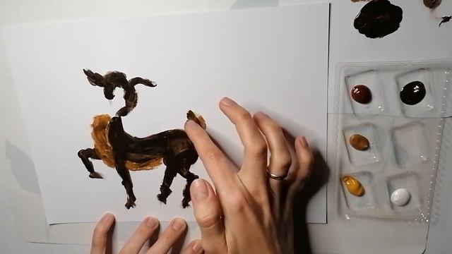 Reindeer painted with paints for kids | олень расписан детскими красками смотреть онлайн
