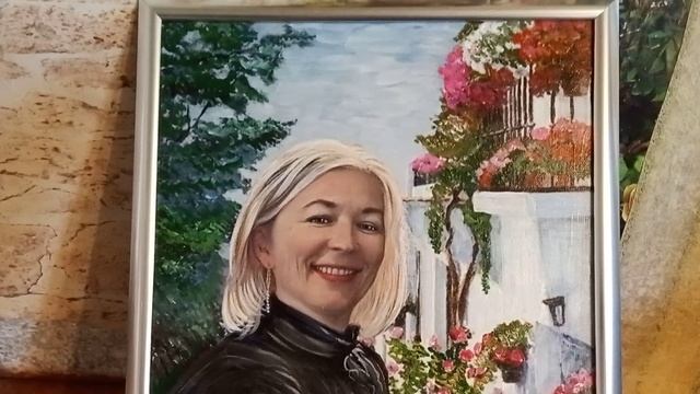 Картина. Портрет по фото. Заказать. Современный стиль. Портрет молодой женщины. Краски. Доставка РФ смотреть онлайн