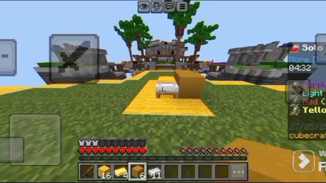 Бедварс на сервере CubeCraft с телефона